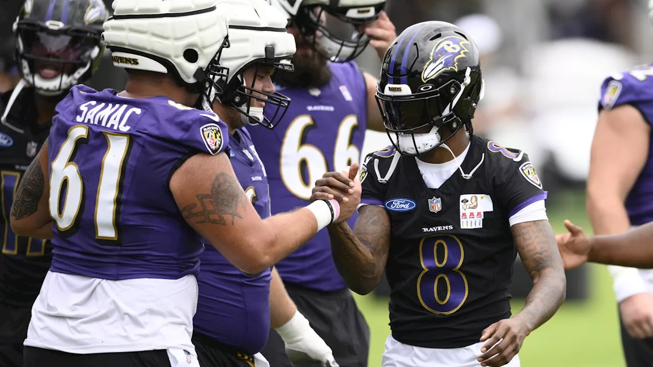 Lamar Jackson returns from illness to participate in part of Baltimore's practice