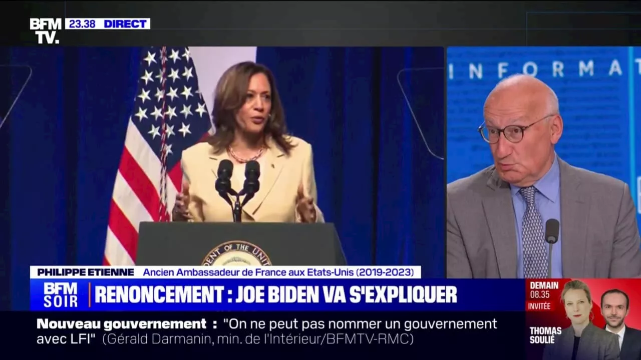 Présidentielle américaine: 'On a un effet Kamala Harris sur les sondages', explique Philippe Étienne (ancien ambassadeur de France aux États-Unis)