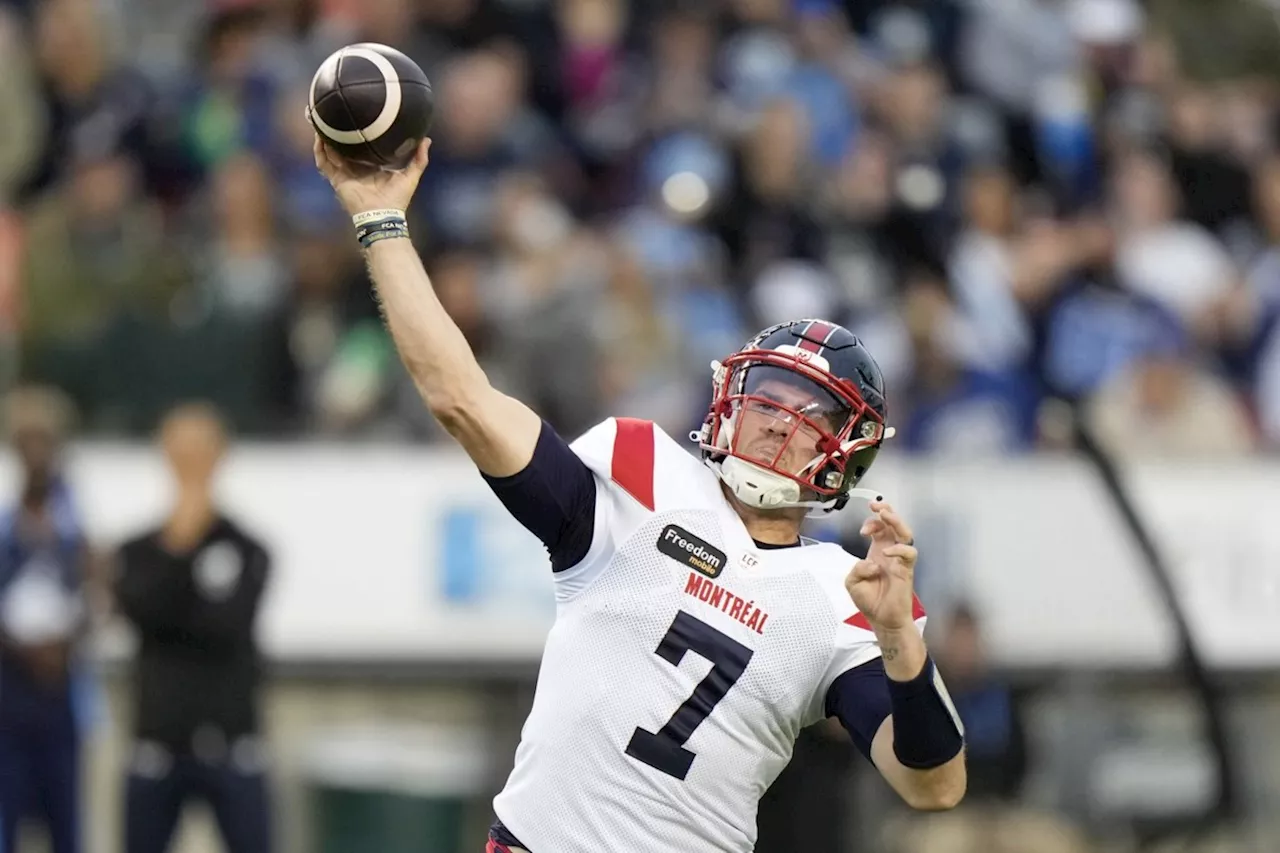 Alouettes place QB Cody Fajardo on six-game injured list with Roughriders on deck