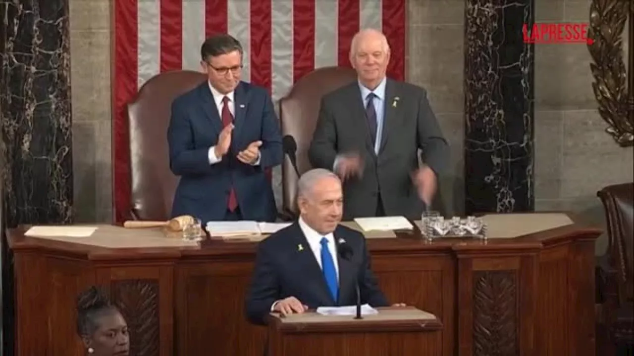 Il discorso di Netanyahu al Congresso Usa: «La guerra con Hamas uno scontro di civiltà»