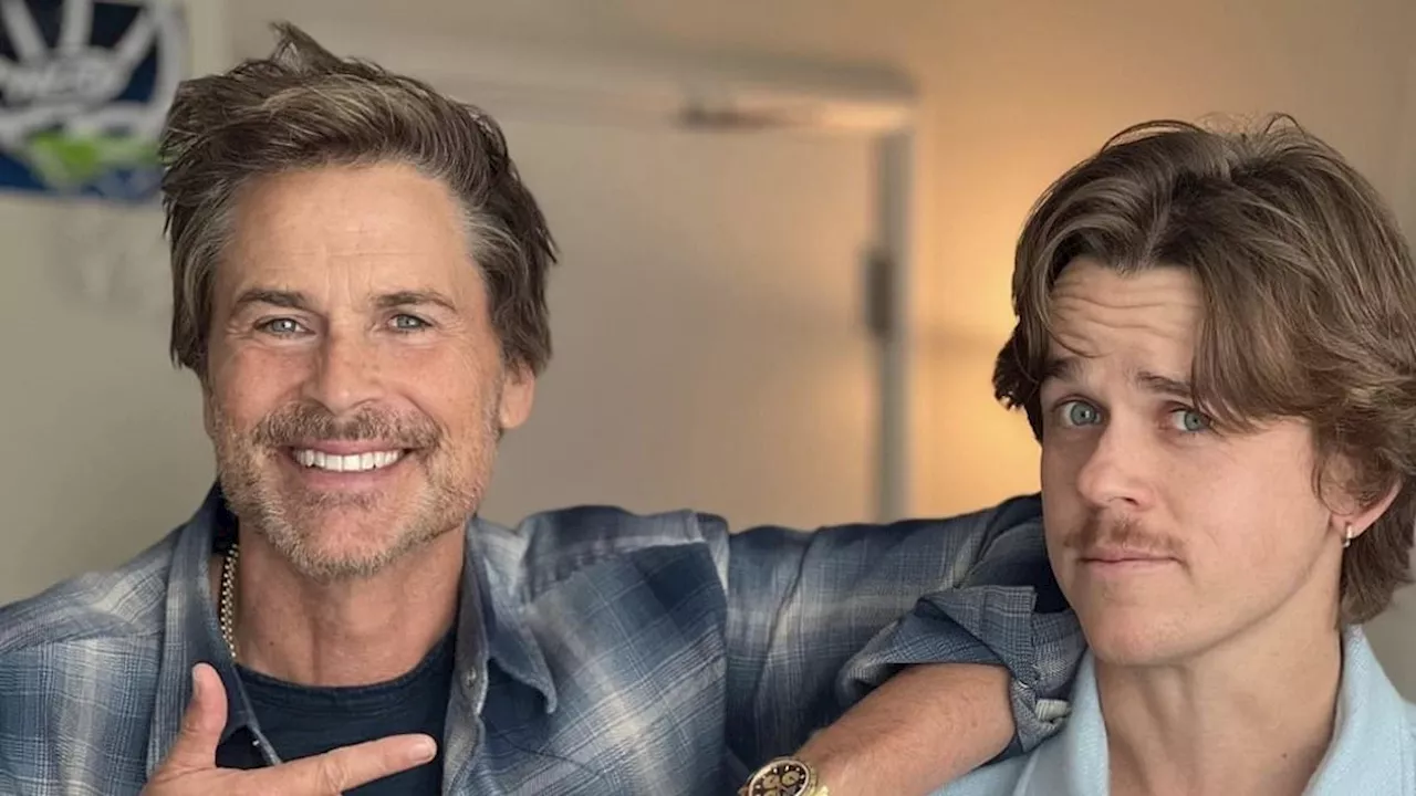 Rob Lowe and son John Owen open up about bonding over their sobriety and starring in Netflix's...