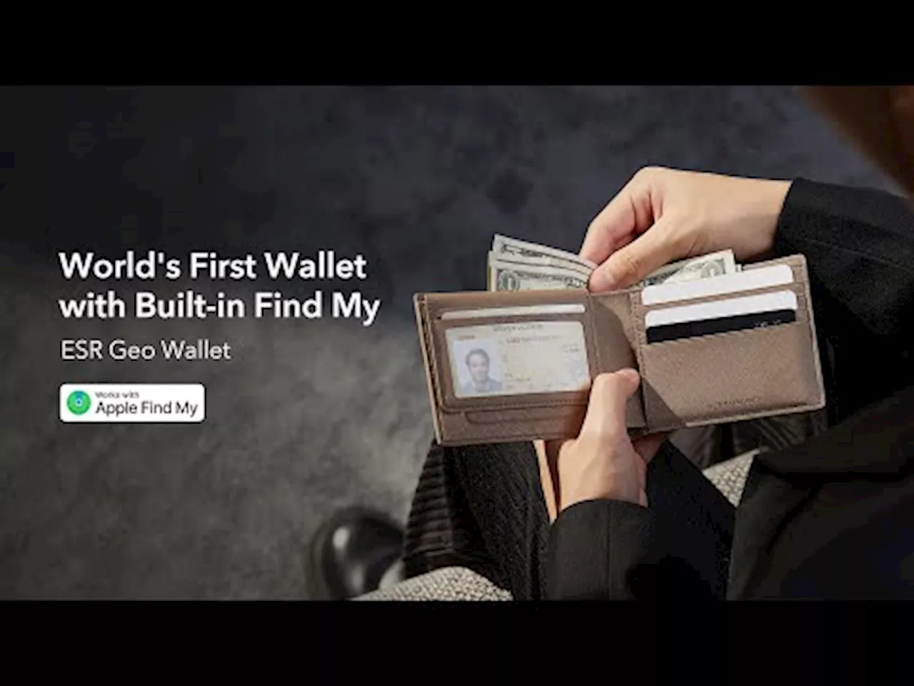 Den här plånboken går att hitta med Apples Hitta-app. Geo Wallet har inbyggd Find My-funktionalitet.