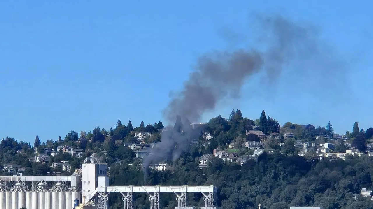 Fire burning in SW Queen Anne Greenbelt