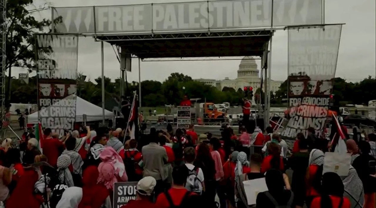 Anti-Israel agitators descend on DC ahead of Israeli PM Netanyahu's address to Congress