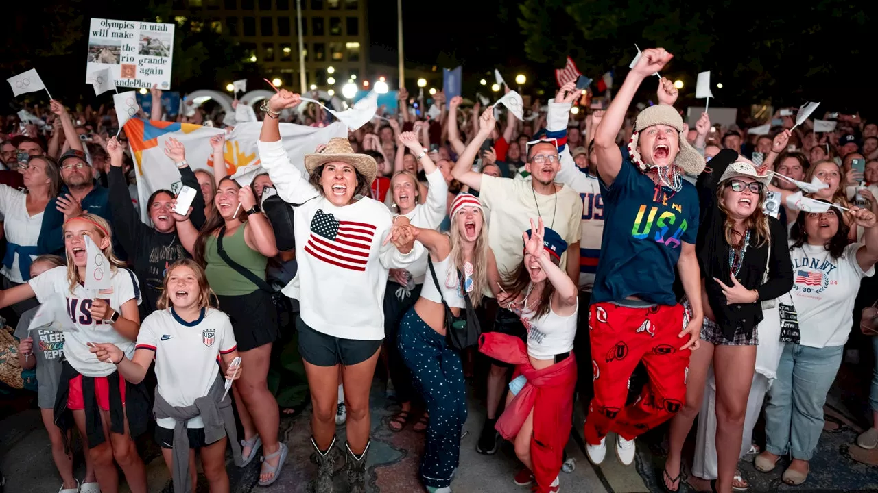 Salt Lake City celebrates announcement that Winter Olympics will return in 2034