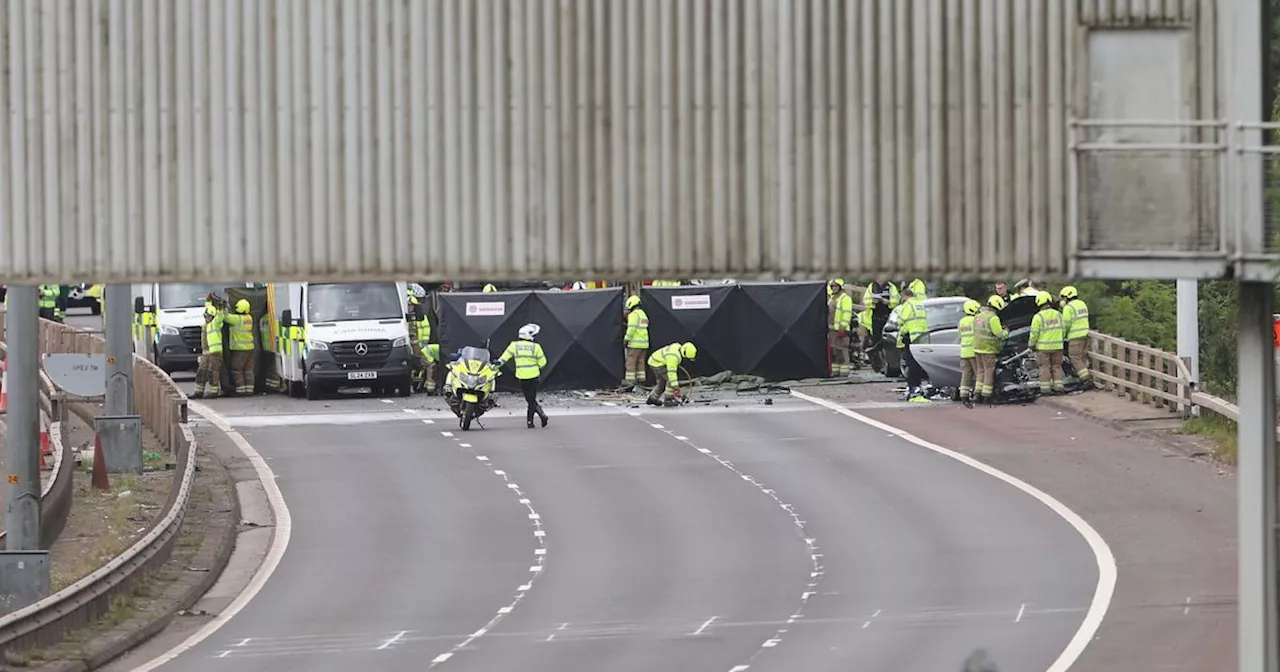 Police warn Glasgow M8 motorists 'avoid area' as motorway closed in major crash