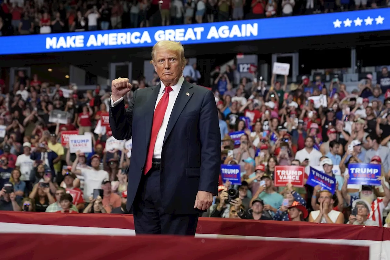 Donald Trump takes fight against Kamala Harris to North Carolina rally