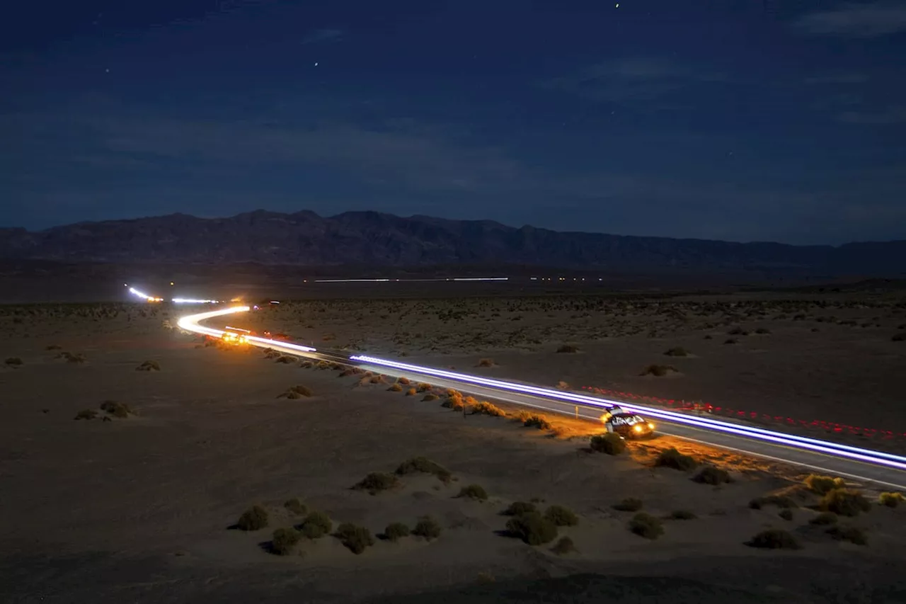 First runners reach the finish in the annual Death Valley ultramarathon called the world’s toughest