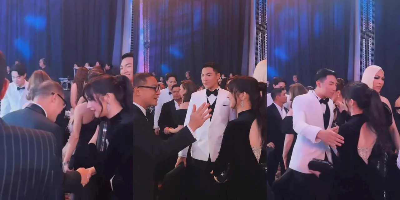 Jillian Ward interacts with ABS-CBN's Carlo Katigbak, ‘It’s Showtime’ hosts at GMA Gala 2024