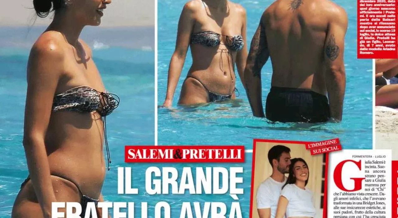 Giulia Salemi incinta, le foto del pancino a Formentera con Pierpaolo Pretelli