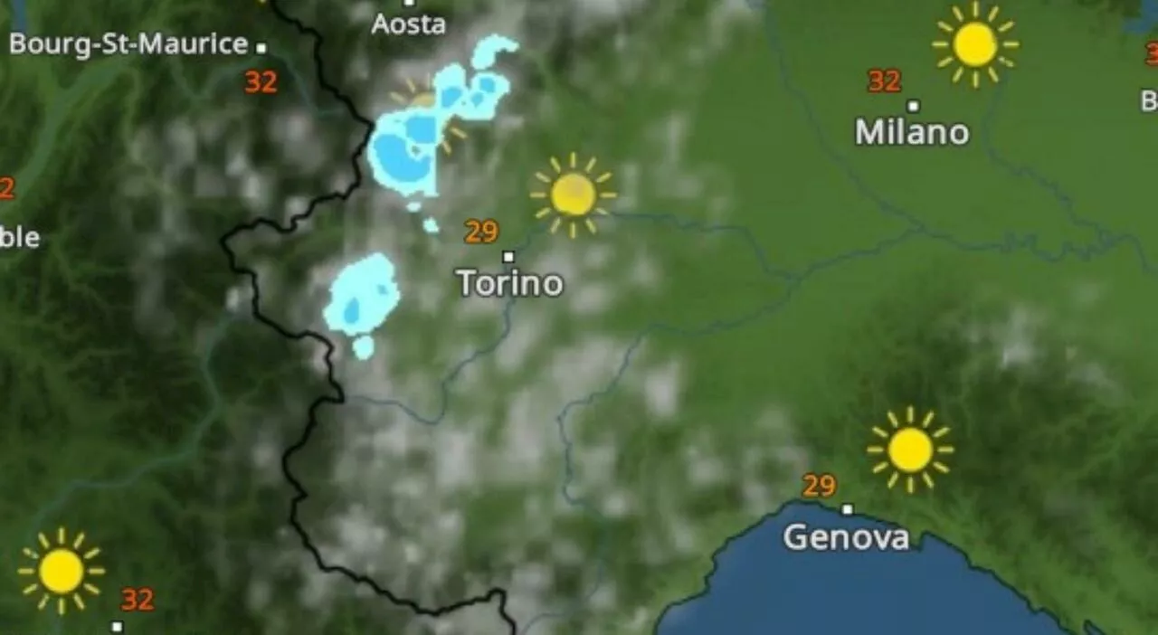 Meteo Torino, temperature in aumento e rovesci: tempo instabile per la tutta la settimana