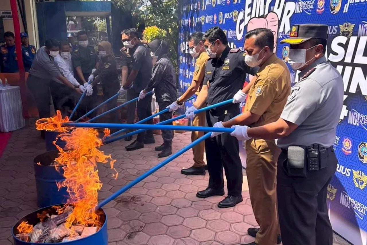 Bea Cukai Blitar Musnahkan BKC Ilegal Senilai Ratusan Juta, Ini Perinciannya