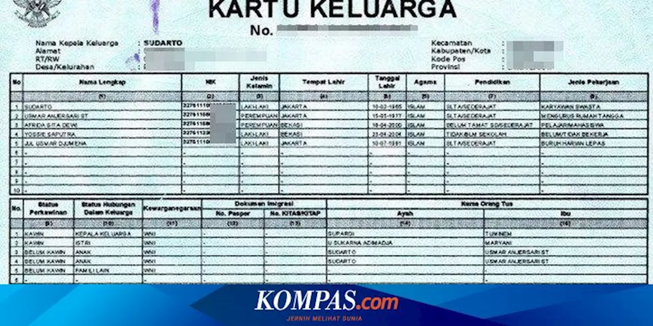 Cara Pindah KK Antar-Provinsi Tanpa Surat Pengantar RT/RW, Berikut Syaratnya