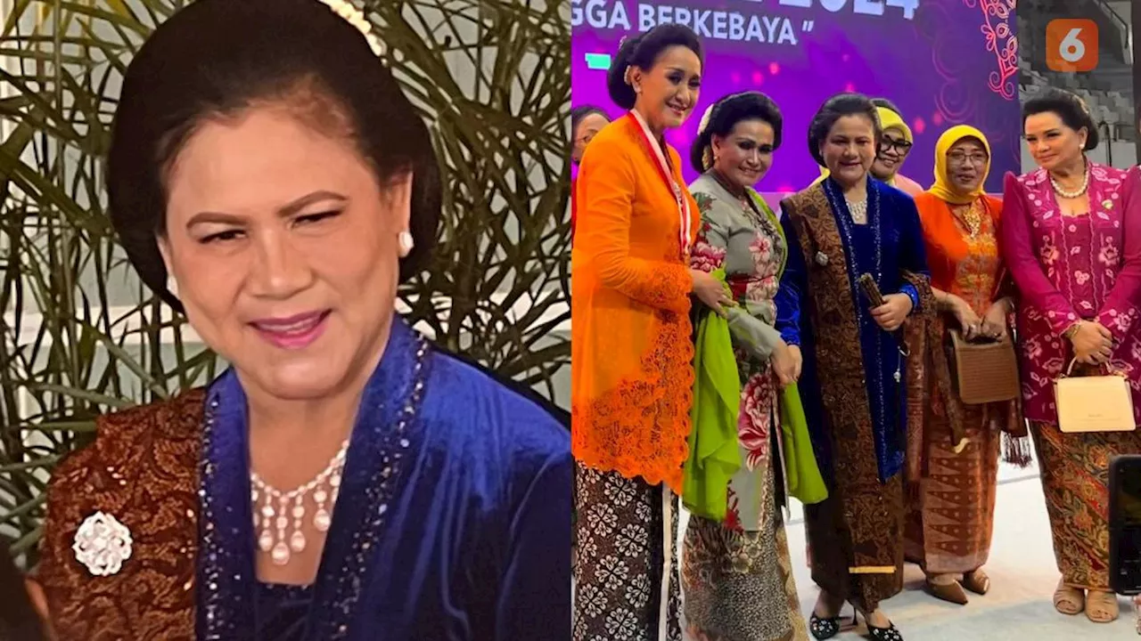 Anggunnya Iriana Jokowi Pakai Kebaya Beludru Hadiri Perayaan Perdana Hari Kebaya Nasional 2024