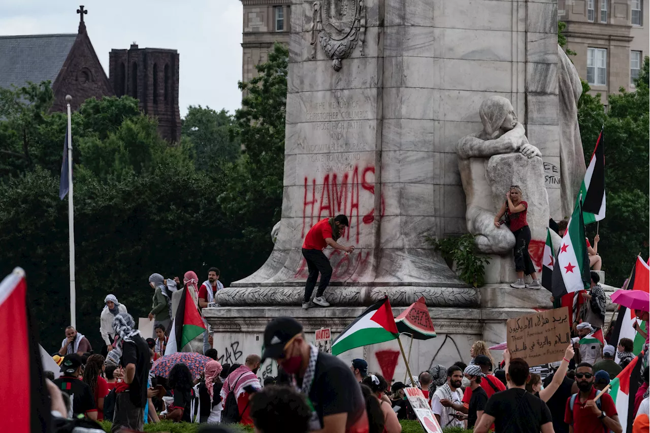 Palestinian Flags Raised in US Capital as American Flags Burned