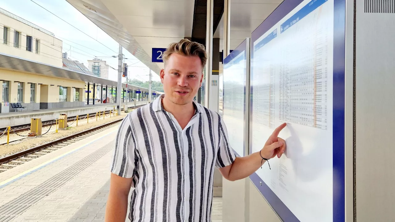 Nachtzug von Wien Richtung St. Pölten rückt näher