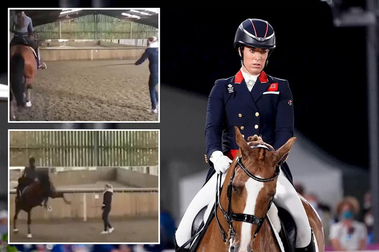 The shocking video that forced three-time gold medalist Charlotte Dujardin out of Olympics