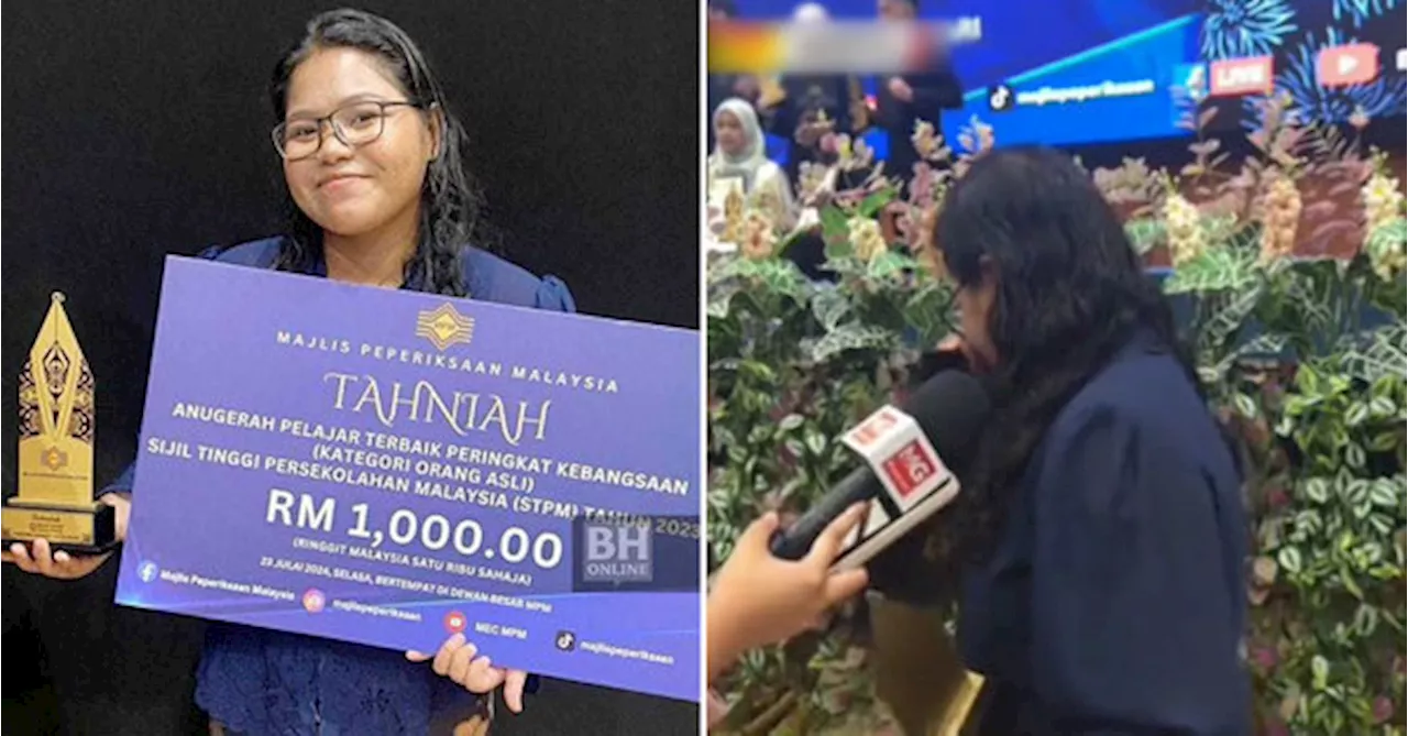 Orang Asli Student Breaks Down In Tears After Scoring 4.0 CGPA In STPM