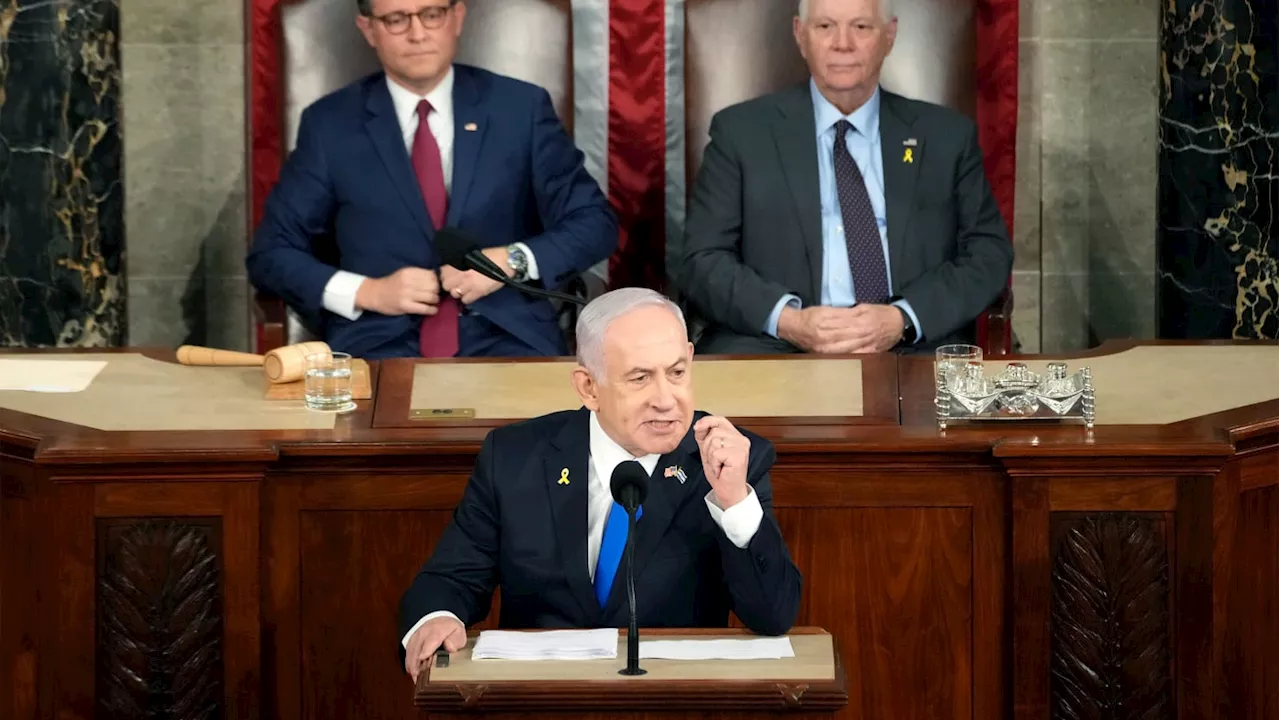 Netanyahu Calls Protesters Iran’s ‘Useful Idiots’ in Fiery Speech to Congress