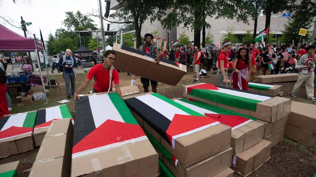 Protesters gather at Capitol Hill as Kamala Harris snubs Netanyahu visit