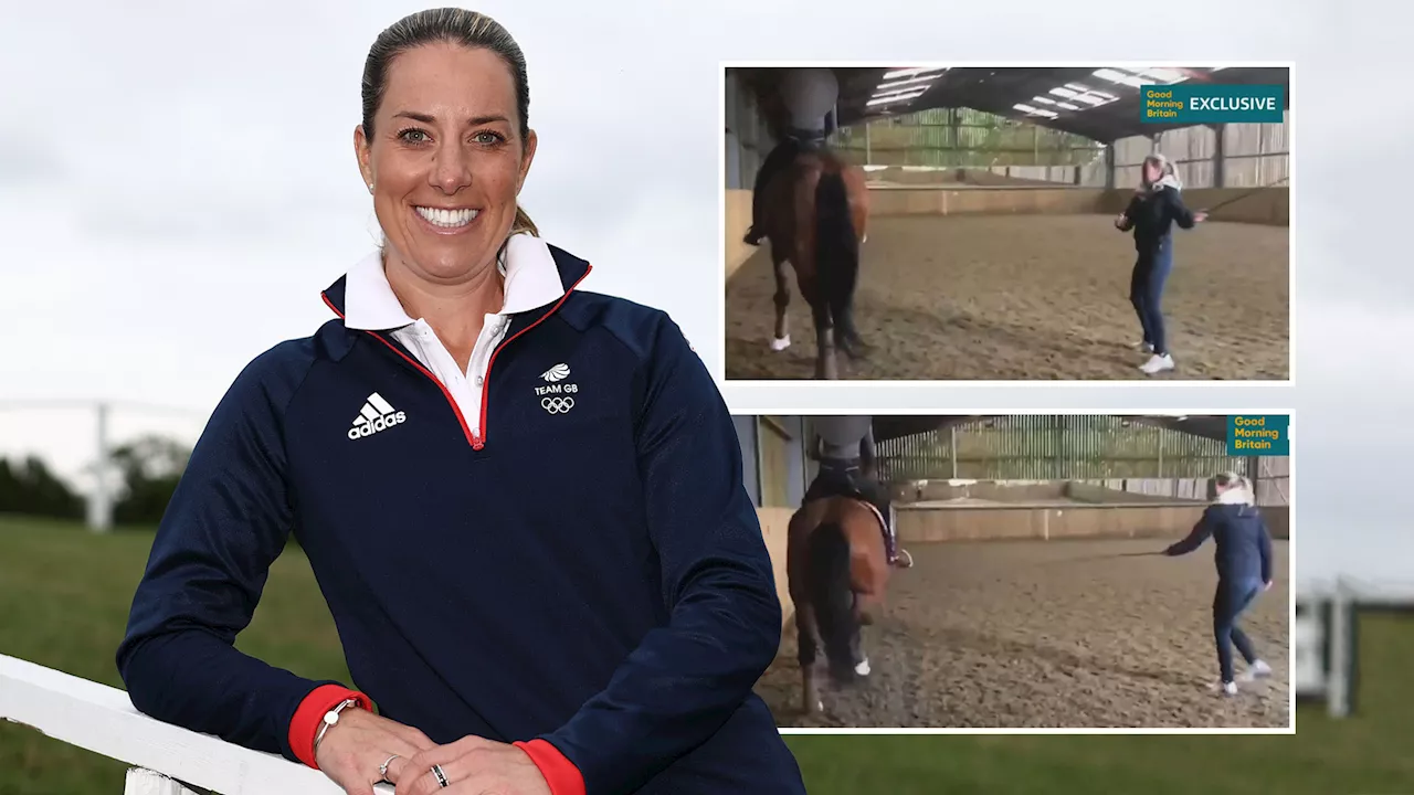 Video of Charlotte Dujardin whipping horse emerges after Team GB Olympian is banned ahead of Paris 2024...