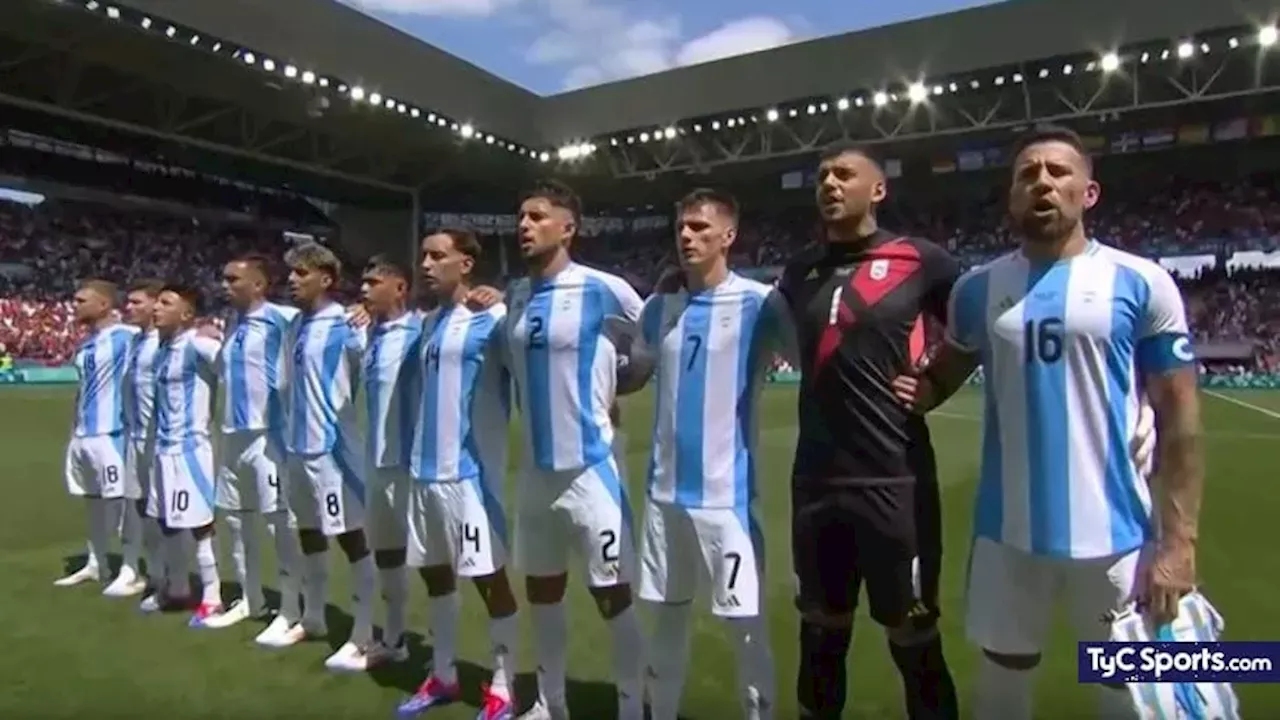 Silbidos al himno argentino en el debut de la Sub 23 en los Juegos Olímpicos 2024