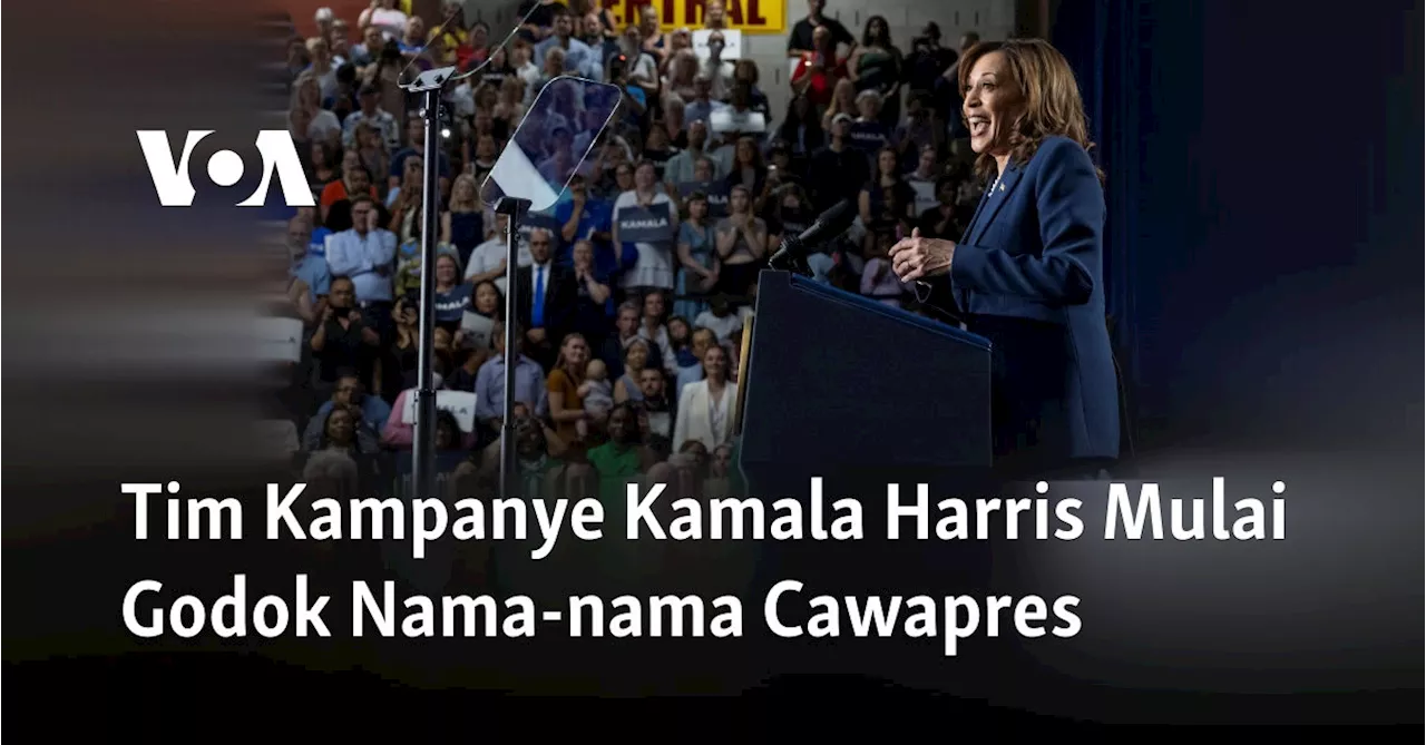 Tim Kampanye Kamala Harris Mulai Godok Nama-nama Cawapres