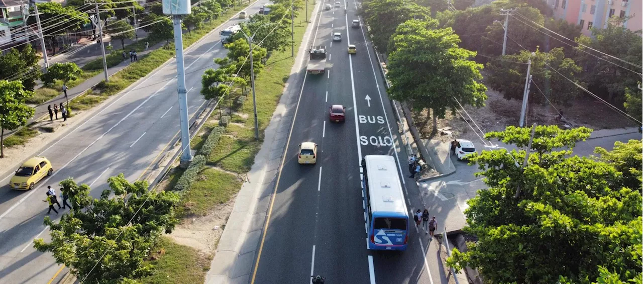 17 kilómetros de Carril Bus se implementan desde este miércoles en la Circunvalar