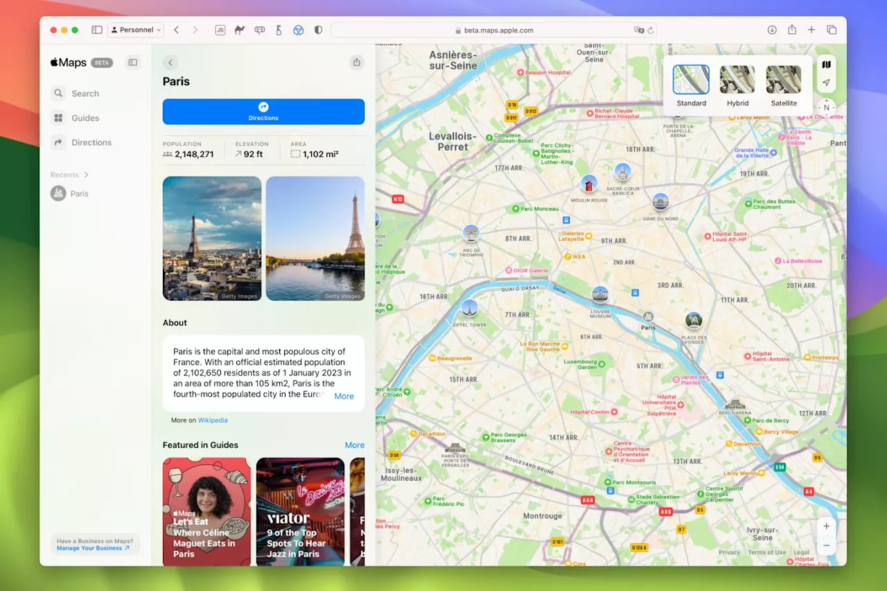 Apple se frotte à Google Maps en installant Plans sur le web