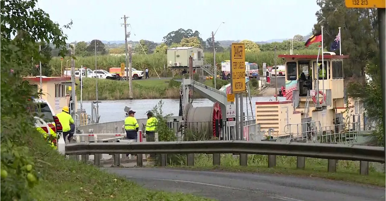 Driver drowns after truck falls into river at NSW ferry terminal