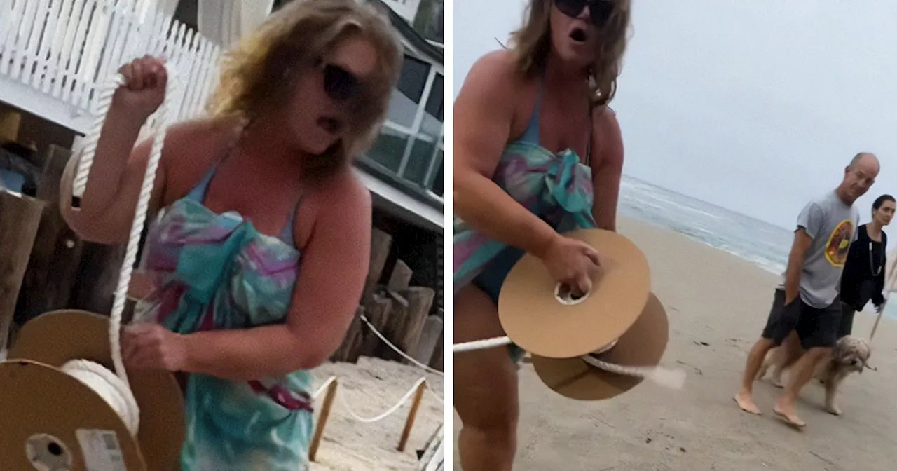 “Karen Of The Week” Sparks Outrage By Roping Off Public Beach Outside Multi-Million Dollar Home