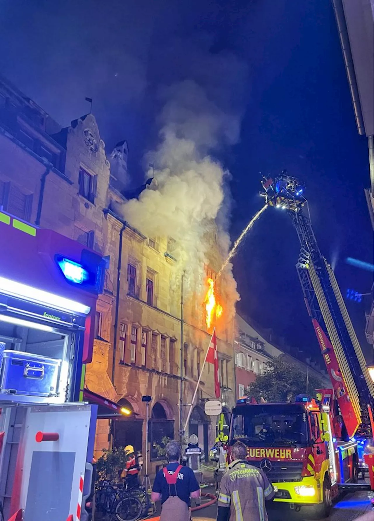 Gebäudebrand in Konstanzer Altstadt