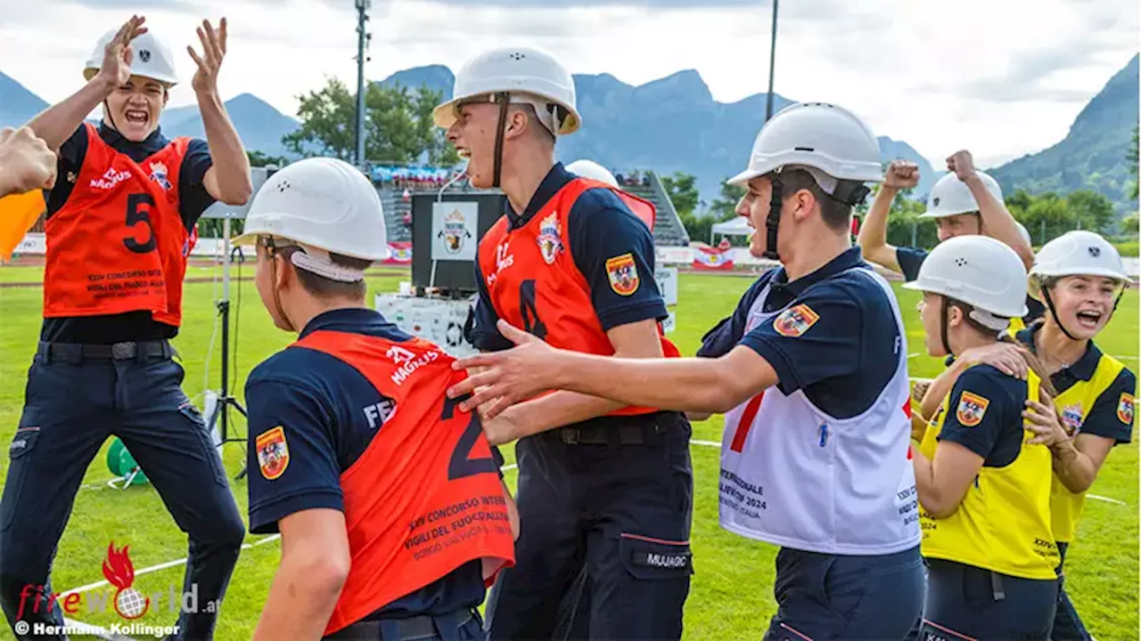 Feuerwehr-Jugend-WM in Trentino: Österreich wird mit Guggenberg (Bezirk Vöcklabruck) Weltmeister 2024 (Erstinfo)