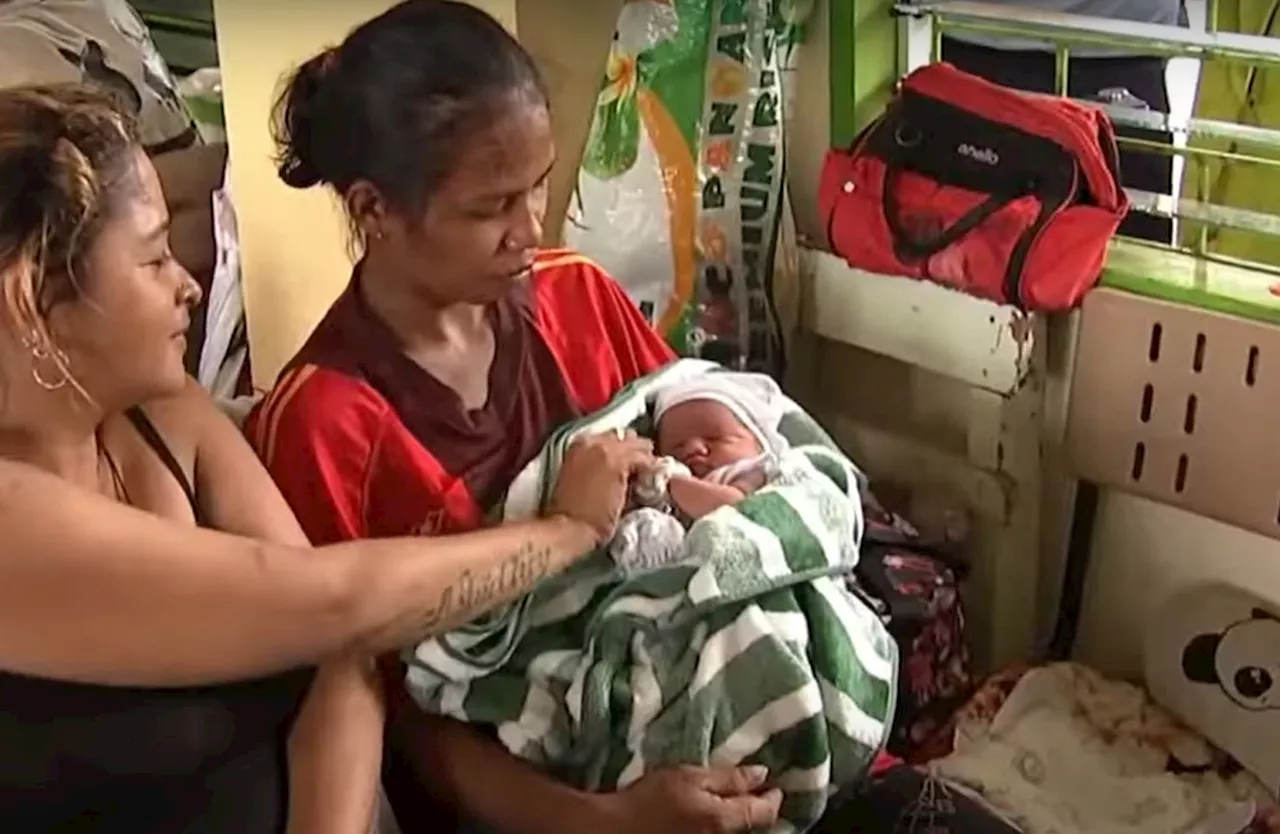 Mother gives birth in evacuation center, names baby Carina