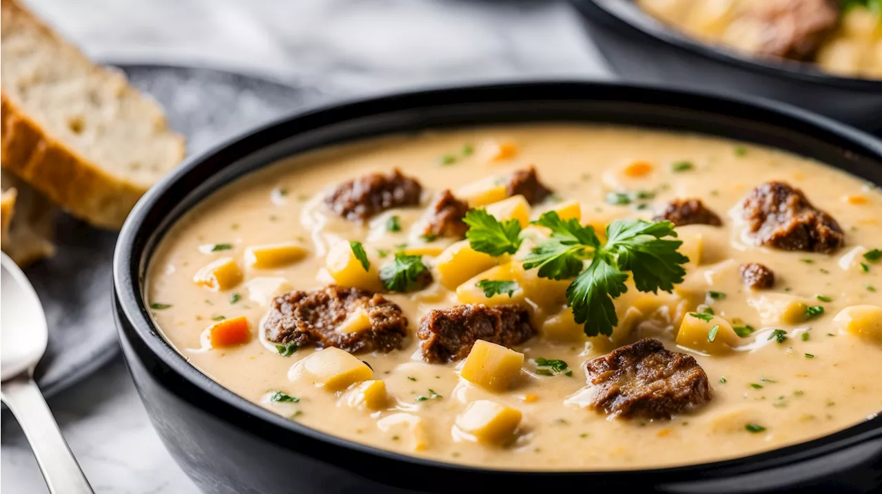 Low Carb Sattmacher: Rezept für eine cremige Cheeseburger-Suppe