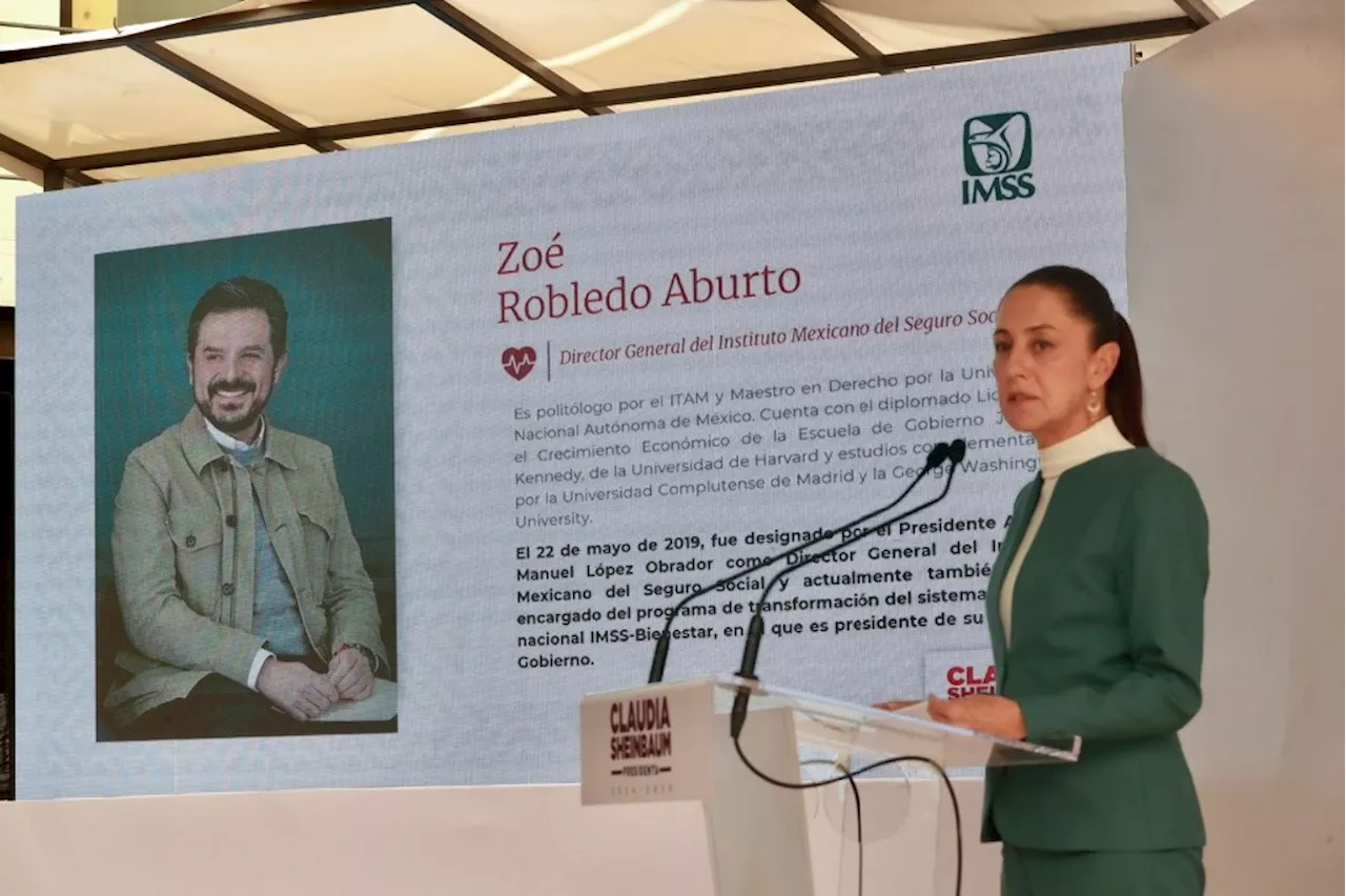 Continuará Zoé Robledo al frente del IMSS: Sheinbaum