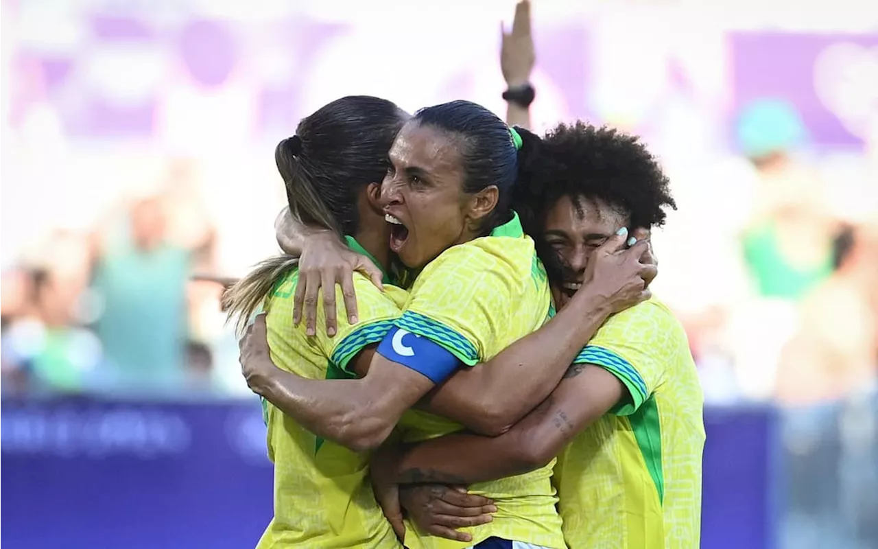 Olimpíadas: com brilho de Marta, Brasil vence a Nigéria na estreia do futebol feminino