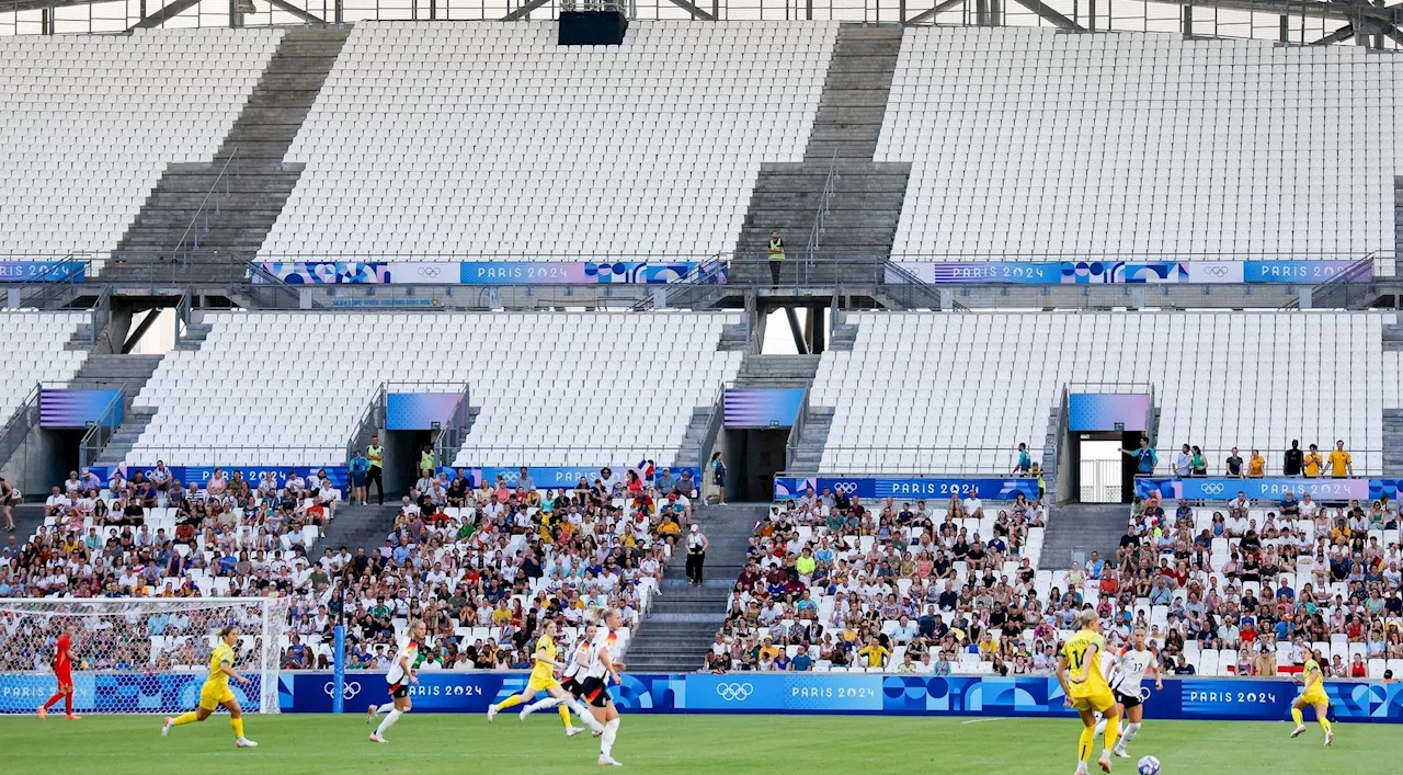 JO-2024 : après l'engouement autour des Bleuets, le Vélodrome quasiment vide pour Allemagne-Australie féminin