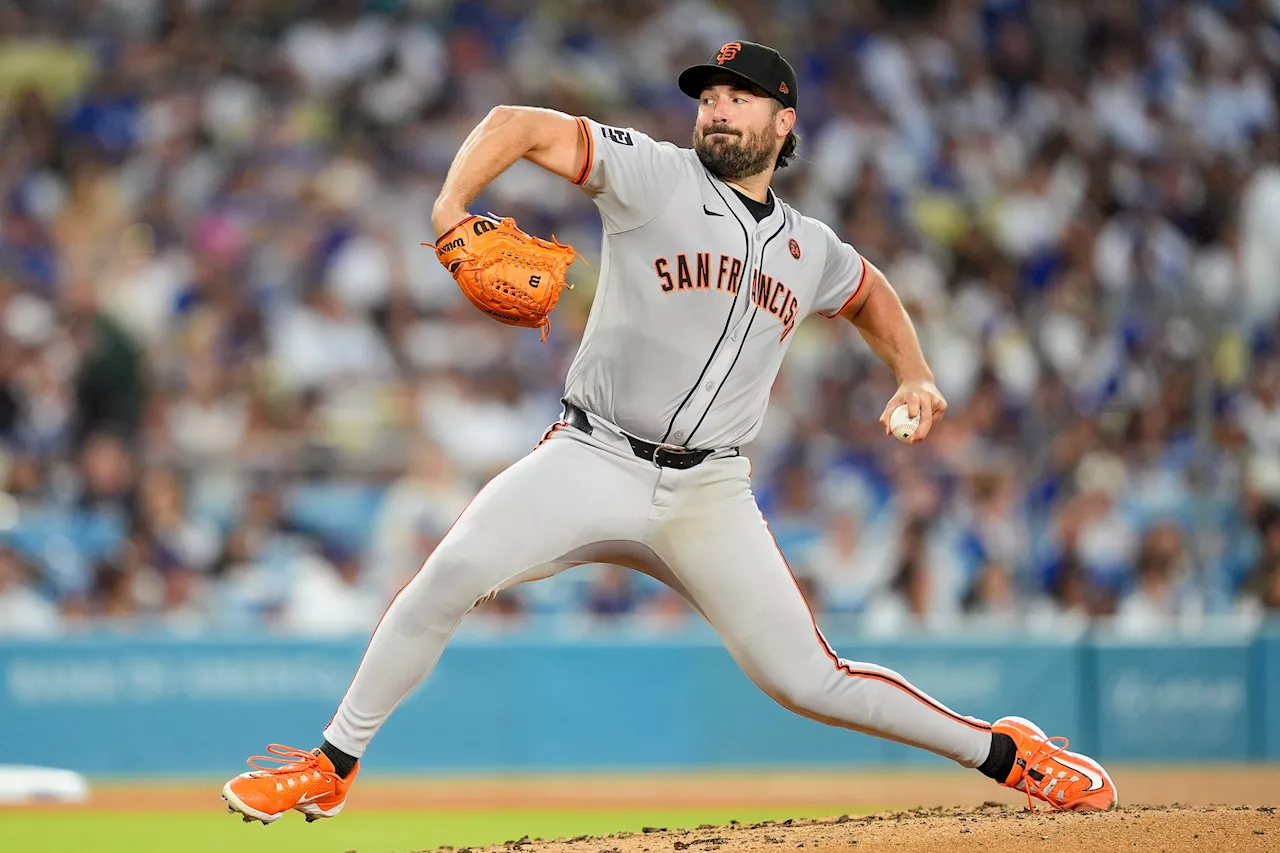 Ray pitches 5 hitless innings in first start since Tommy John surgery as Giants beat Dodgers