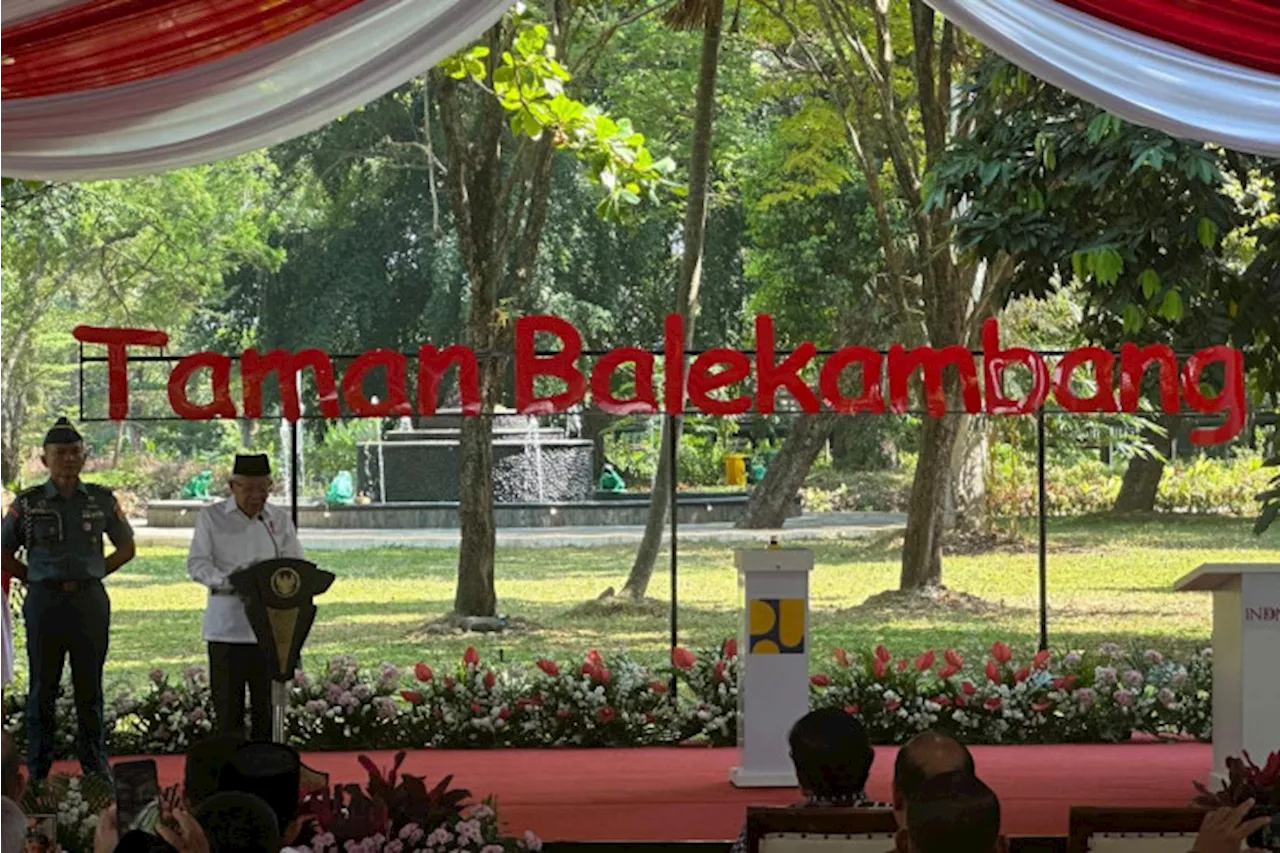 Wapres Maruf Amin Resmikan Revitalisasi Taman Balekambang