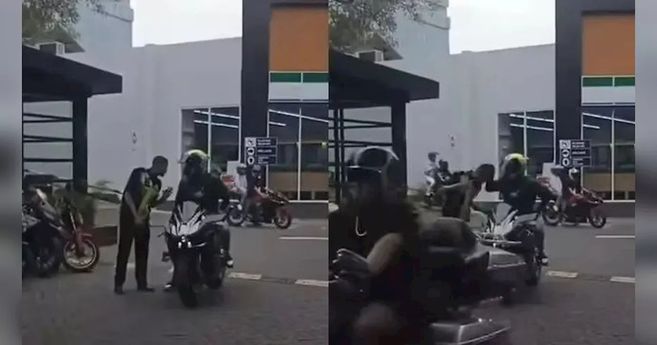 Viral Aksi Arogan Pemotor Kawasaki Ninja H2, Main Tangan ke Satpam saat Ditegur Baik-baik