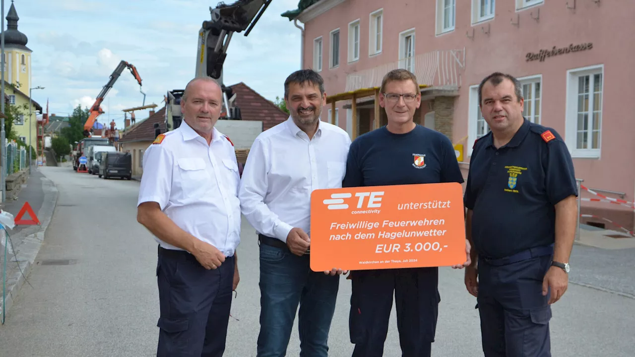 Nach Hagelunwetter in Waldkirchen: 5.000 Euro Spenden für Feuerwehren