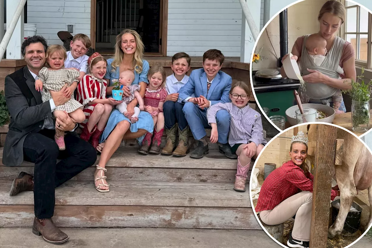 'Queen of the trad wives' speaks out about raising 8 kids on remote ranch, giving birth without pain relief