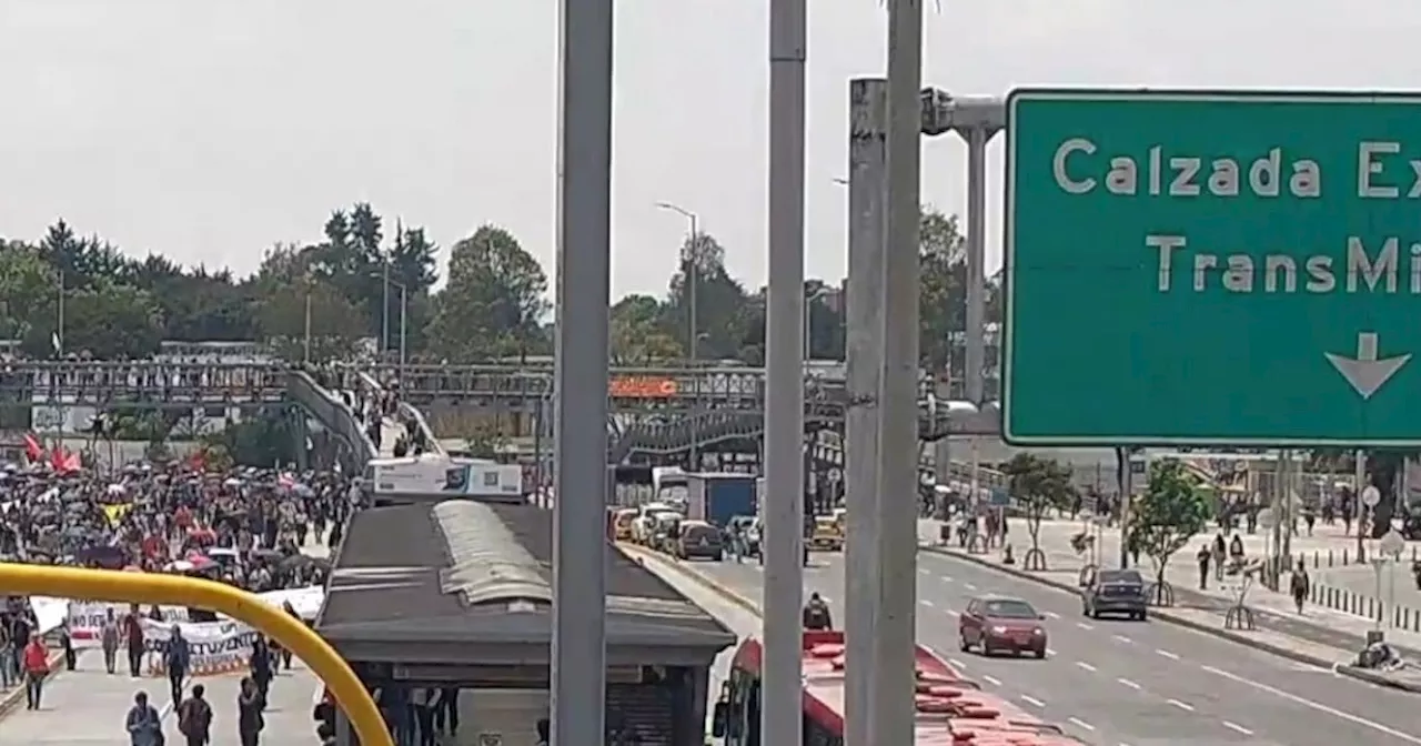 Fuertes protestas en la Universidad Nacional causaron afectación en la movilidad