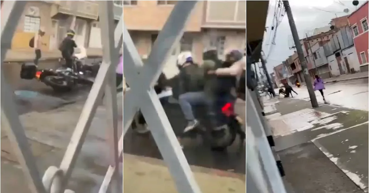 Violento robo en Bogotá dejó un herido; delincuentes armados desataron el caos en el barrio Villa Mayor