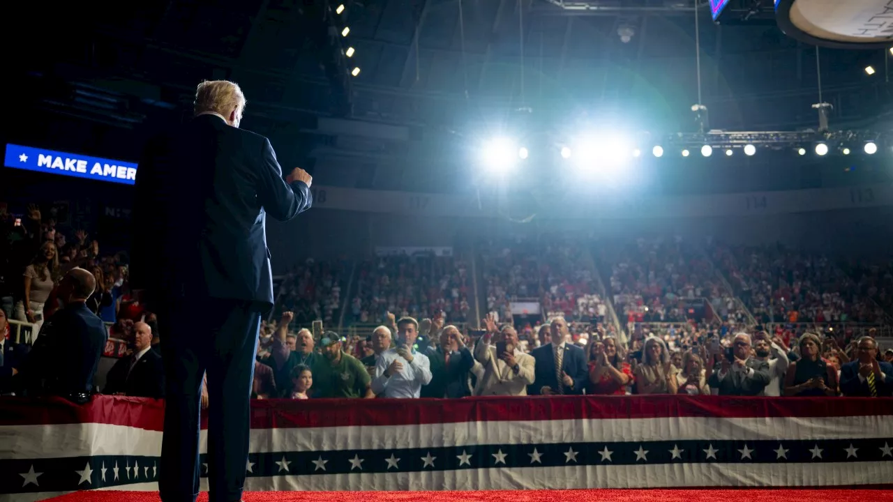 Trump turns his sights to Kamala Harris in first rally since Biden bailed out of election