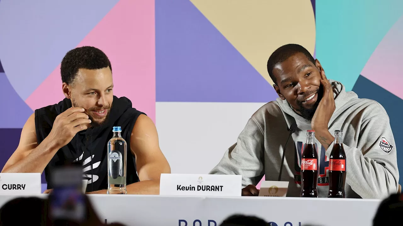 ‘Hopeful’ Steph Curry answers a big Kamala Harris question but Kevin Durant still uncertain for Team USA in...