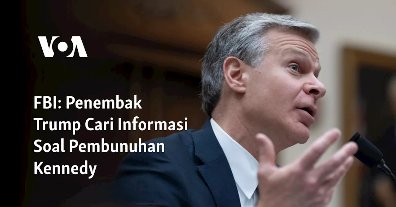 FBI: Penembak Trump Cari Informasi Soal Pembunuhan Kennedy