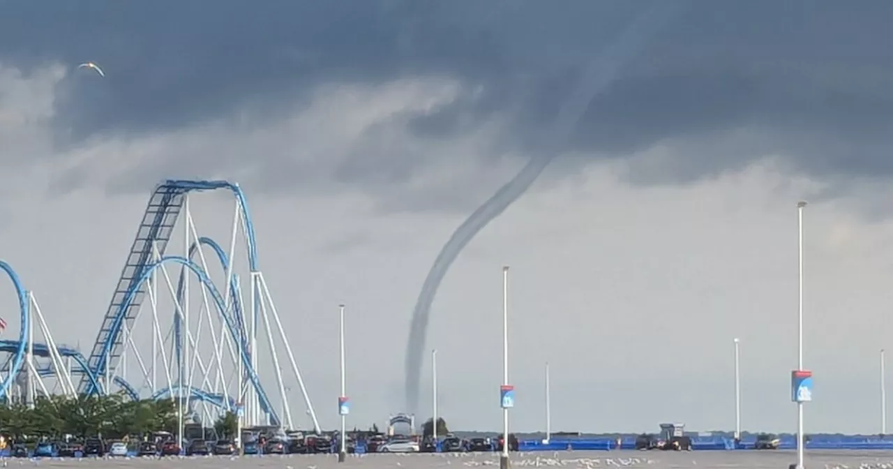 Waterspout spotted off Cedar Point's coast