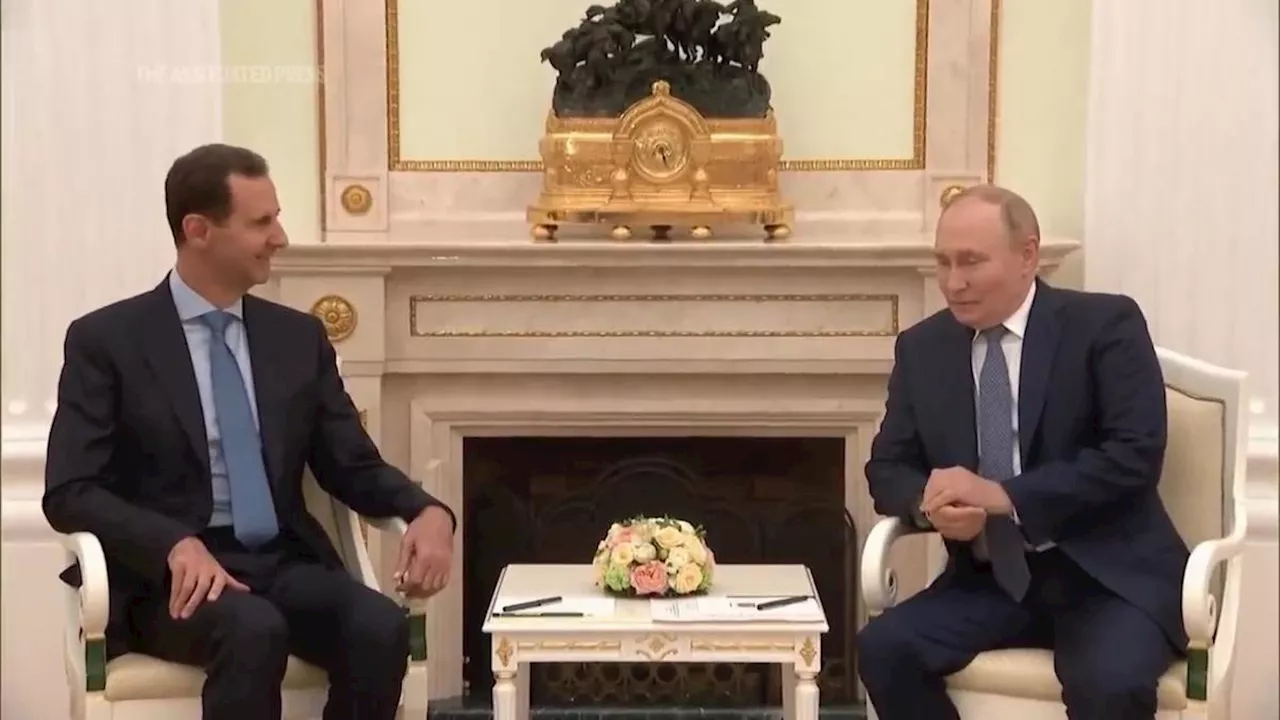 Russian President Putin welcomes Syrian President Assad at the Kremlin